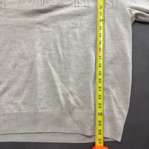 Haggar Clothing Men’s Beige Pullover 1/4 Zip‎ Mock Neck Tight Cable Knit XL - Picture 10 of 10